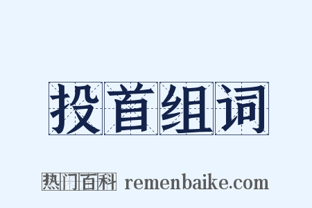 投首组词是什么意思的图片